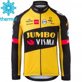 Maillot Cyclisme 2021 Team Jumbo-Visma Hiver Thermal Fleece N005